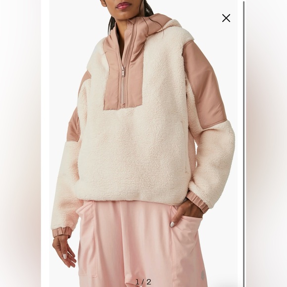 Free People Lead the Pack Fleece Hooded Pullover - Picture 1 of 8